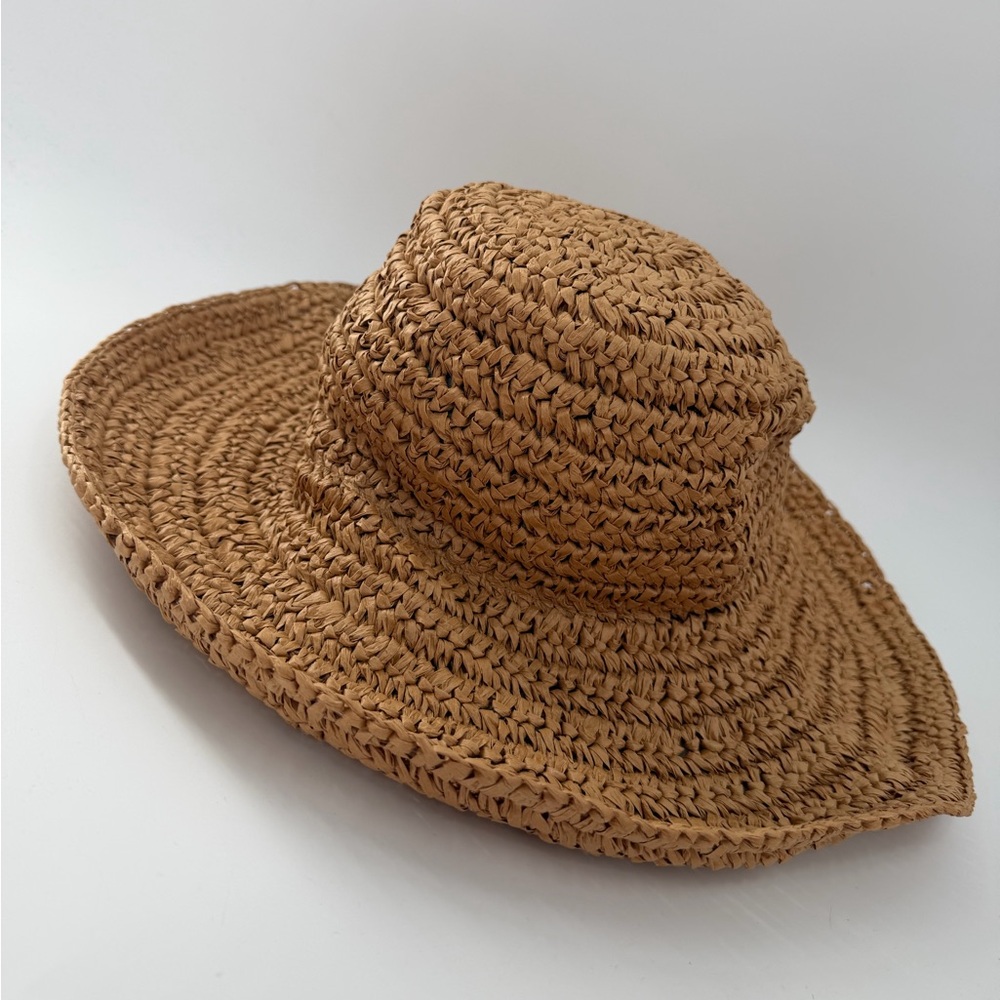 Cos Woven Straw Sun Bucket Hat In Beige